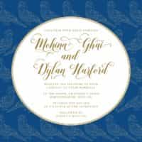 trio of life classic blue wedding invitation2 parrot from £5 ananyacards.com
