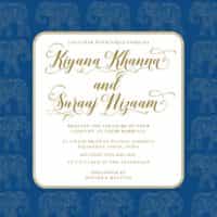 trio of life classic blue wedding invitation5 elephant from £5 ananyacards.com