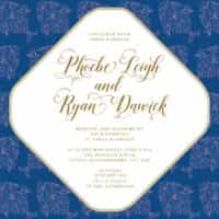trio of life classic blue wedding invitation9 fish from £5 ananyacards.com