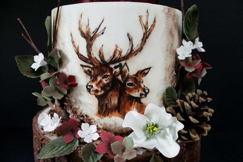 Hand Painted Wedding Cakes Hand Painted Wedding Cakes