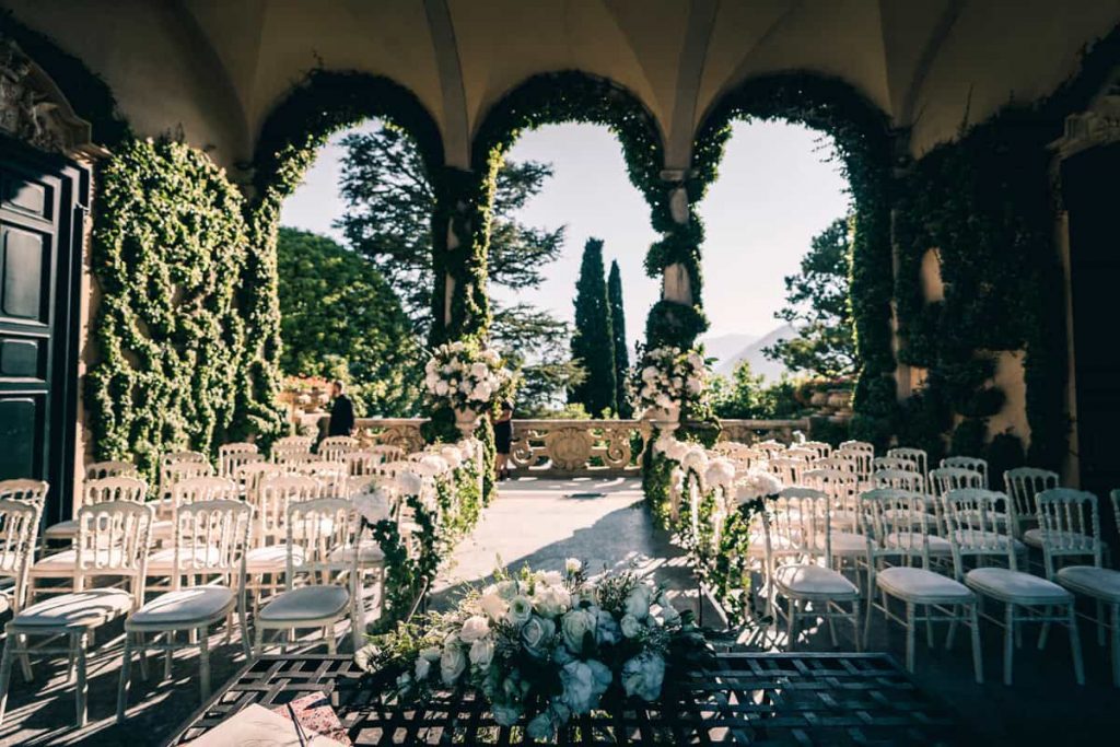 Amazing wedding in the historical Villa Erba, celebrated in Balbianello,