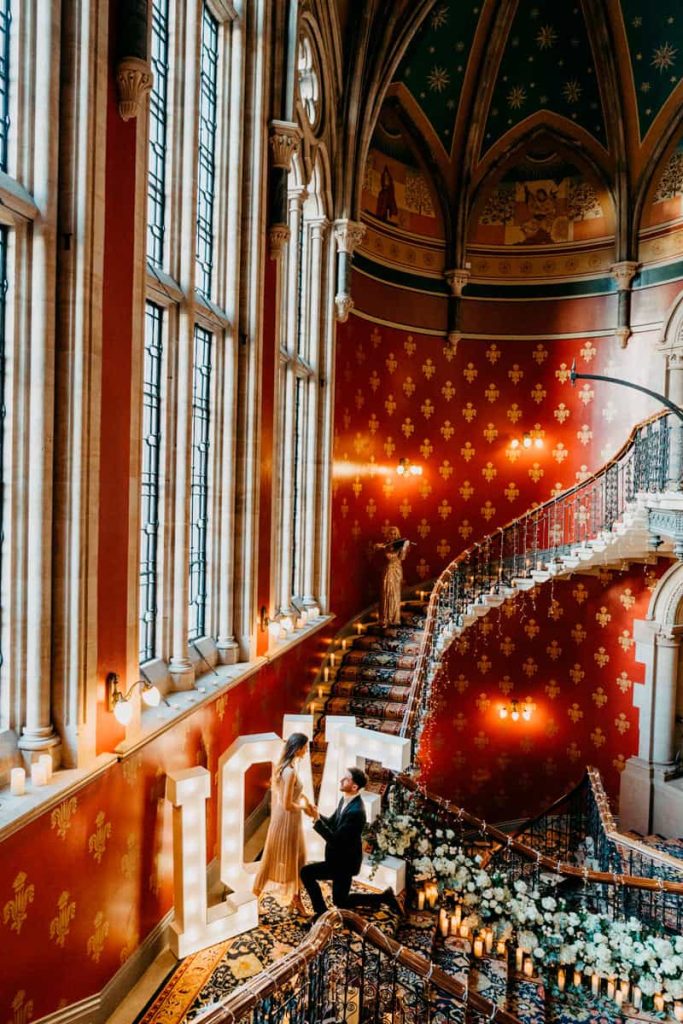 Say ‘YES’ to the most romantic staircase proposal at St Pancras Renaissance Hotel  