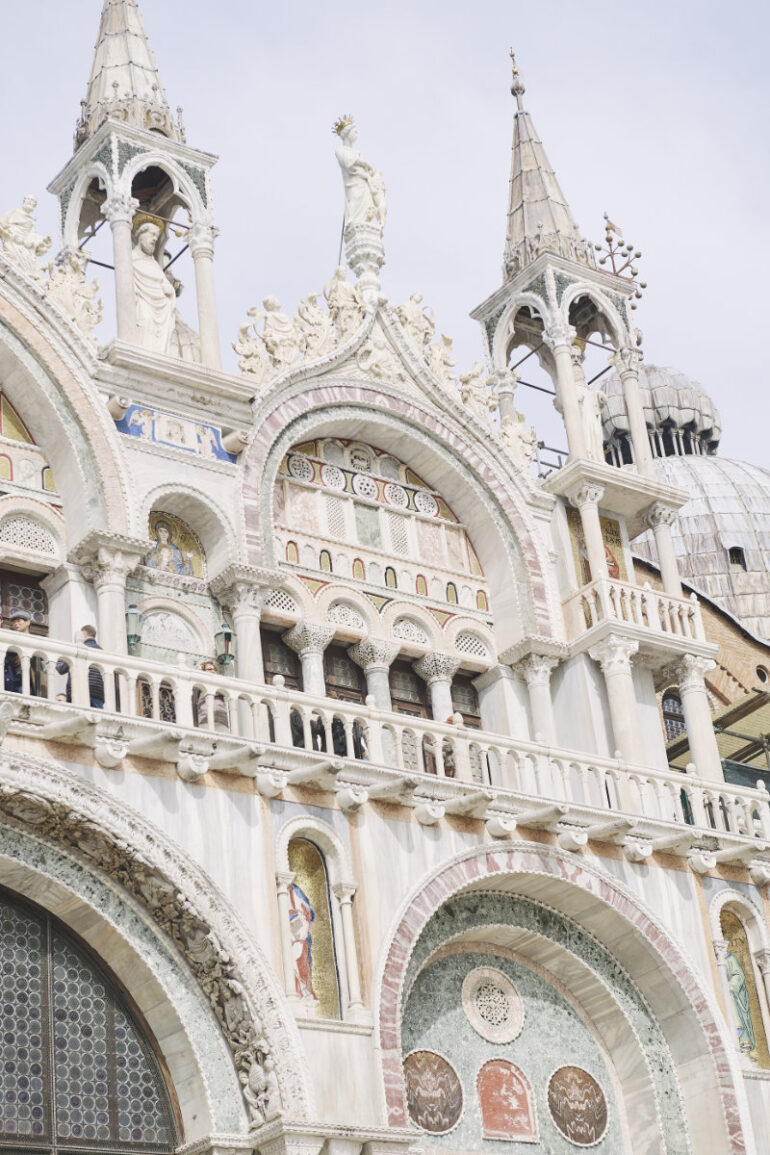 Ornate Gothic building with arches and statues