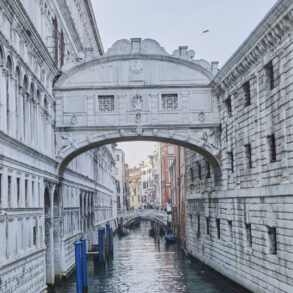 Historic bridge over Venetian canal.
