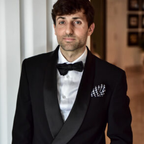 Man in black tuxedo and bow tie