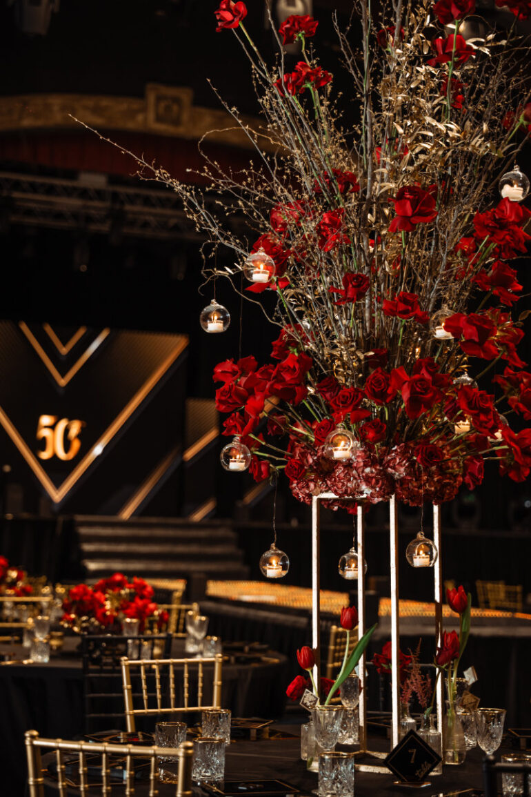 Elegance in Bloom: Dario Varsalona’s Magical Red Rose-Inspired Event