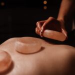 Hot stone massage on back for relaxation