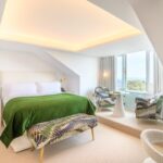 Luxurious hotel room with sea view
