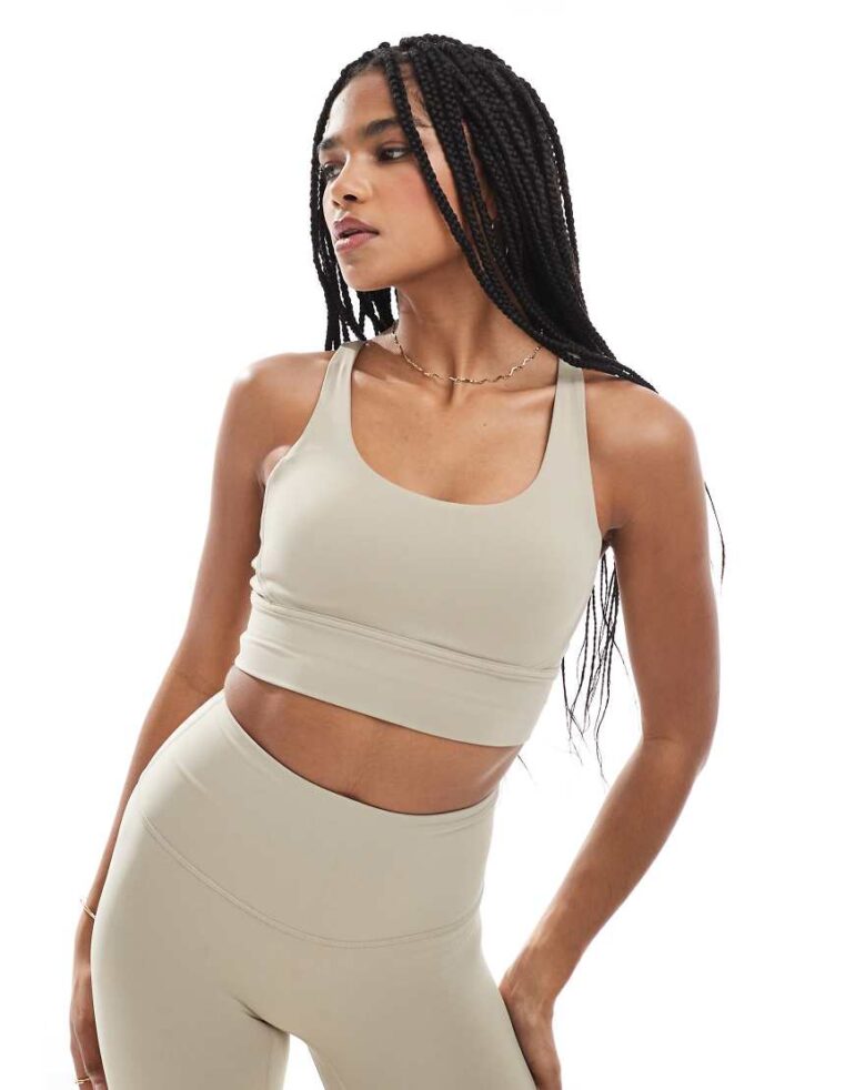 Agon Sports bra in gravel-Neutral