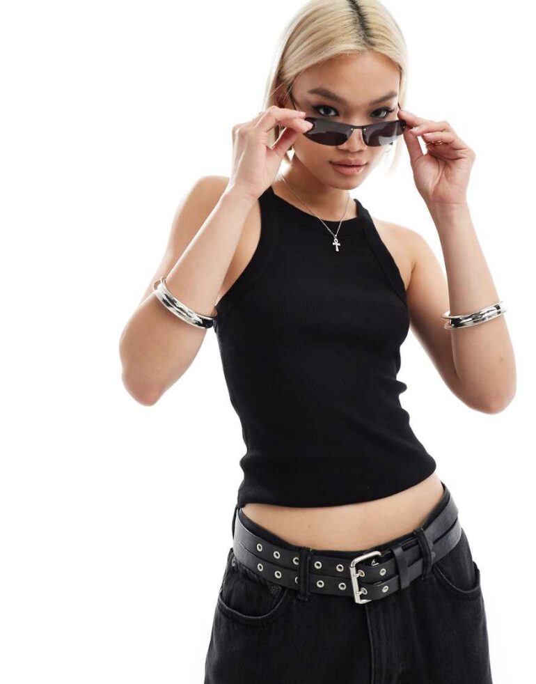 AllSaints Sofia tank in black