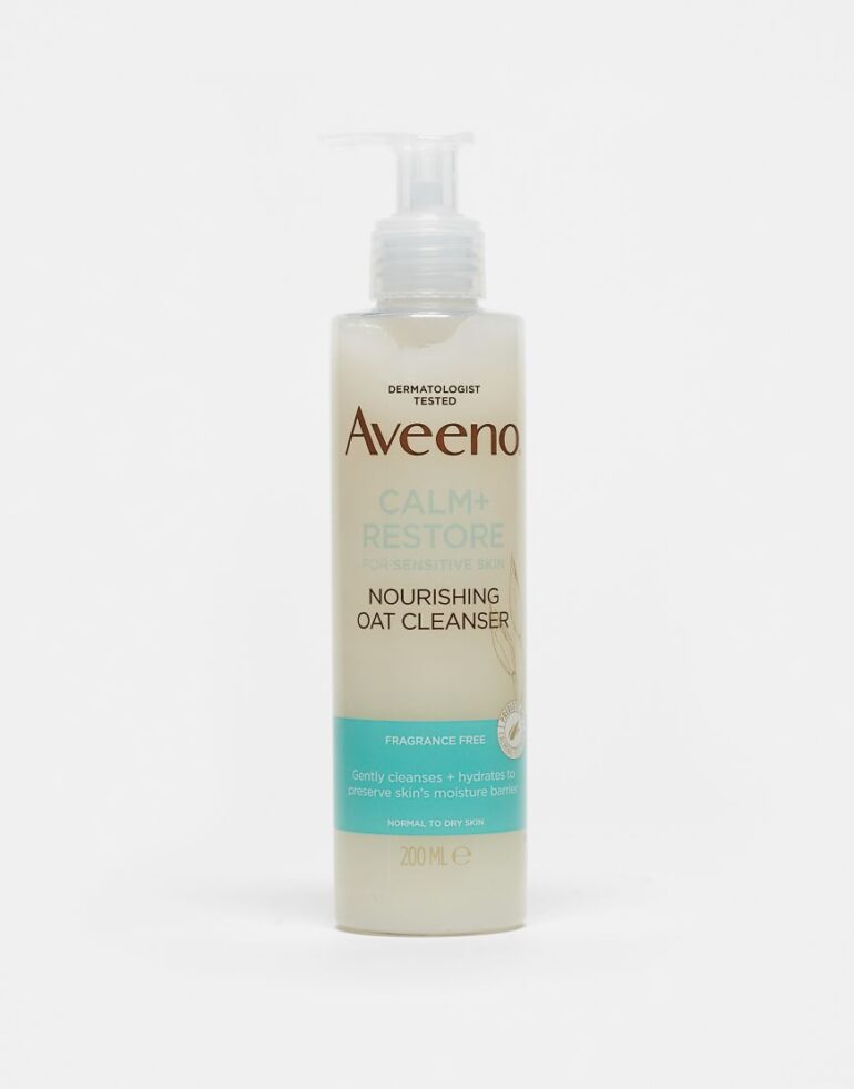 Aveeno Face Calm and Restore Nourishing Oat Cleanser 200ml-No colour