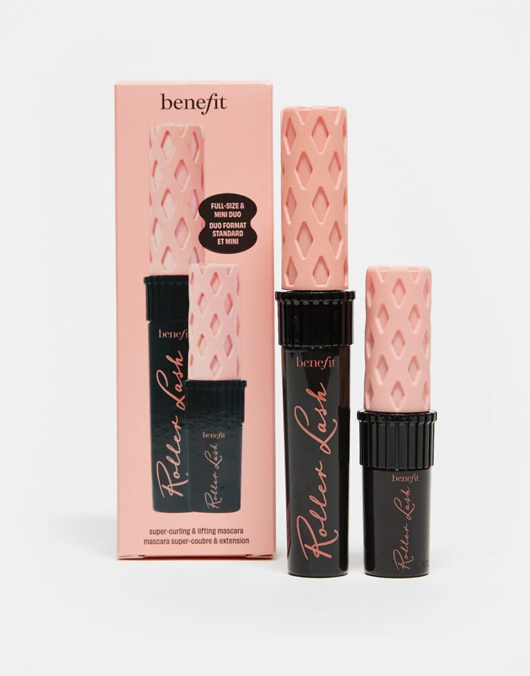 Benefit Get Rollin Roller Lash Full Size and Mini Mascara Duo Worth £42-Black