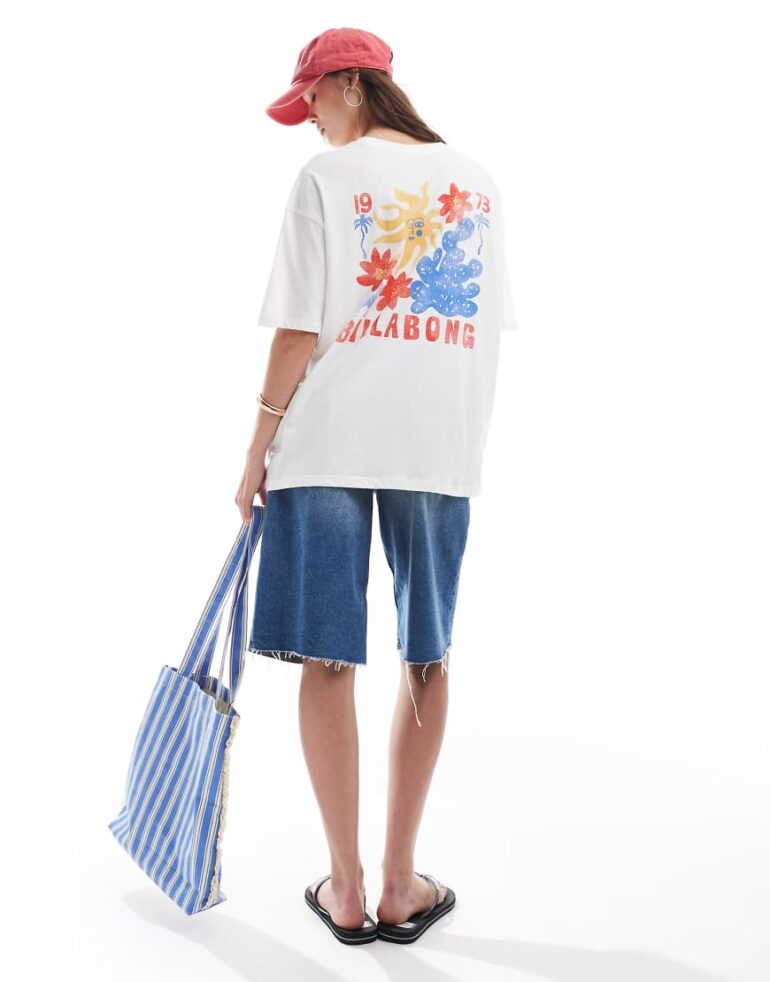 Billabong hot haze short sleeve t shirt in white