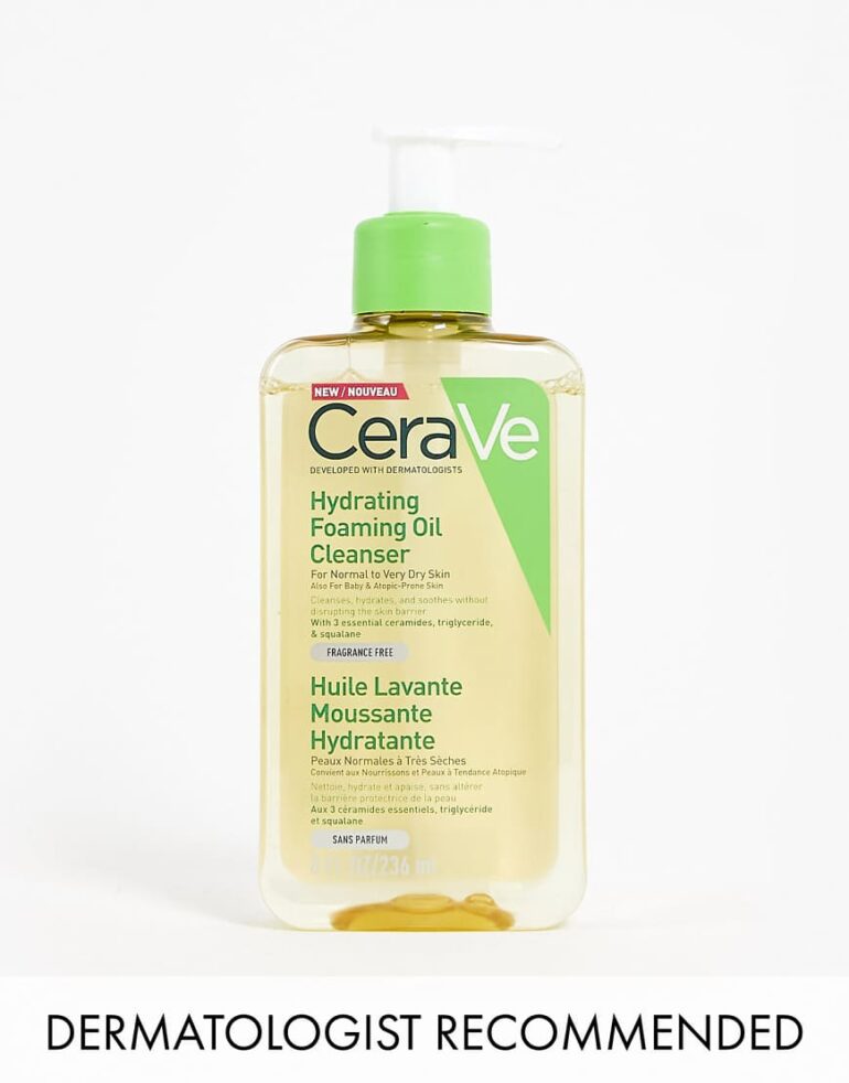 CeraVe Hydrating Foaming Oil Cleanser for Normal to Very Dry Skin 236ml-No colour