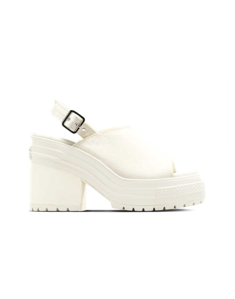 Converse Chuck 70 de luxe heel sandal platform in egret/egret/egret-Brown