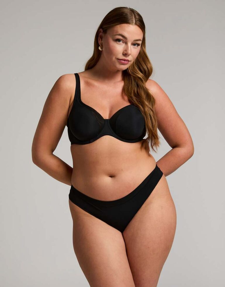 Hunkemoller Mesh brazilian in black
