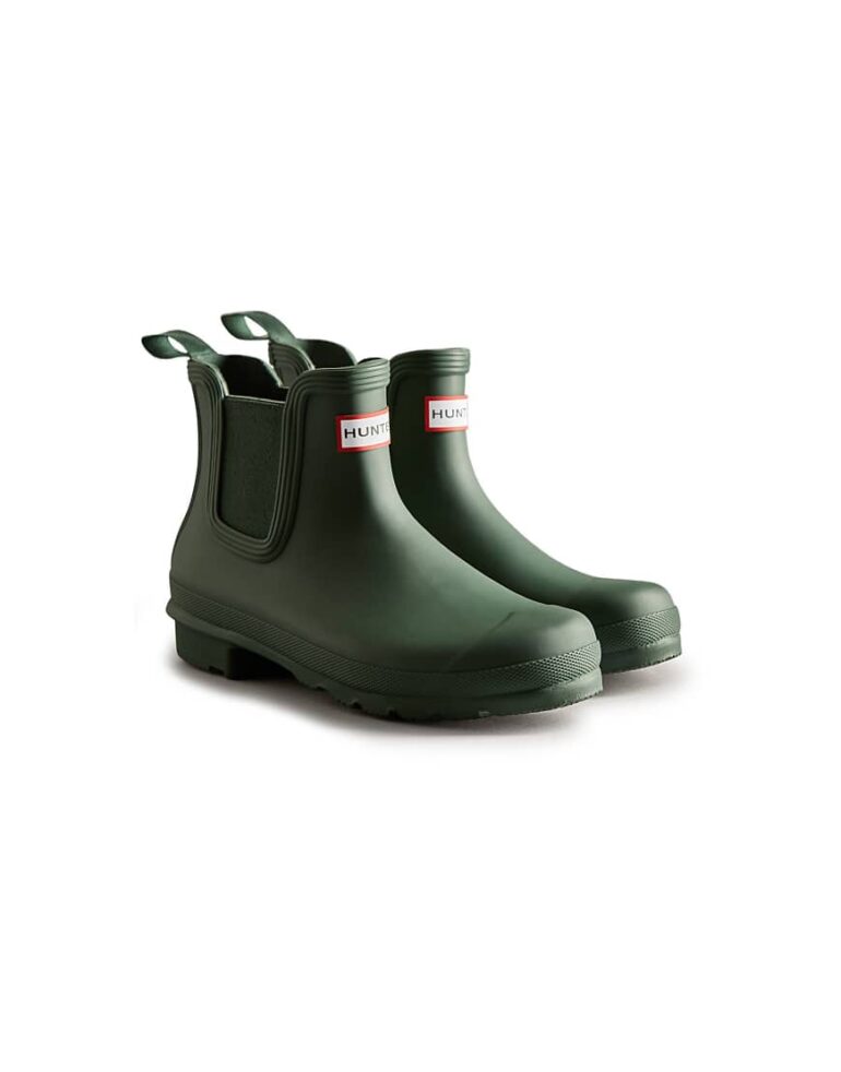 Hunter Original chelsea boots in green