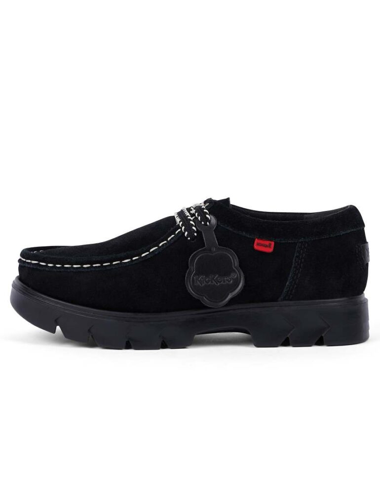 Kickers Shoe lennon wall suede shoe in black