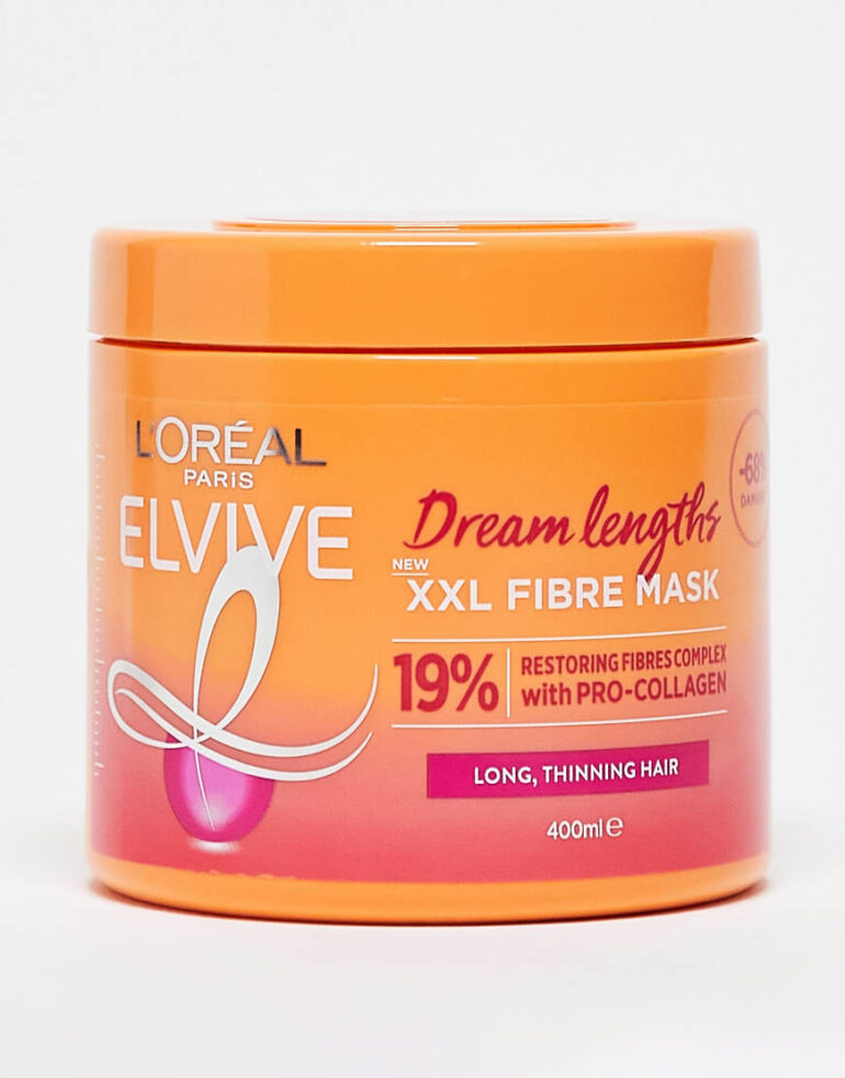 L'Oréal Paris Elvive Dream Lengths XXL Fibre Mask for Long Damaged Hair 400ml-No colour