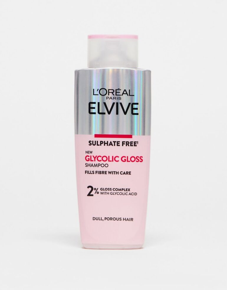 L'Oreal Paris Elvive Glycolic Gloss Shampoo for Dull Porous Hair 200ml-No colour