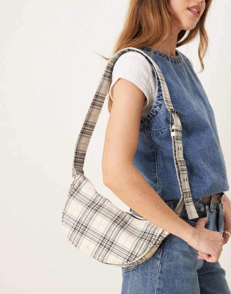 My Accessories check print crossbody bag-Multi