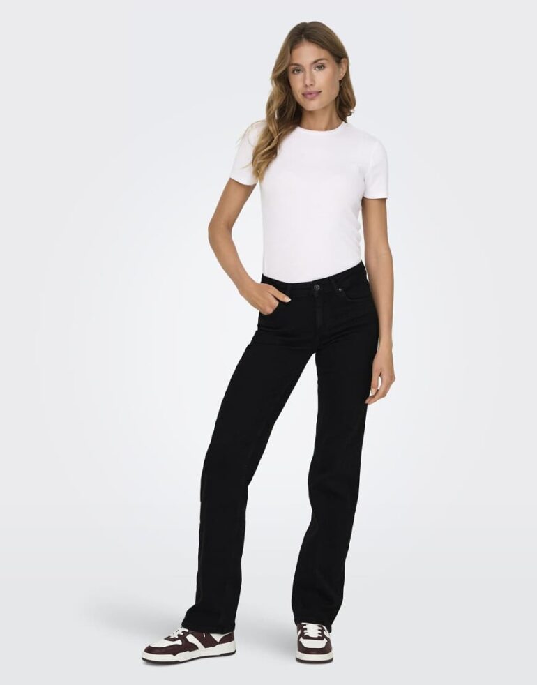ONLY Straight fit jeans in black