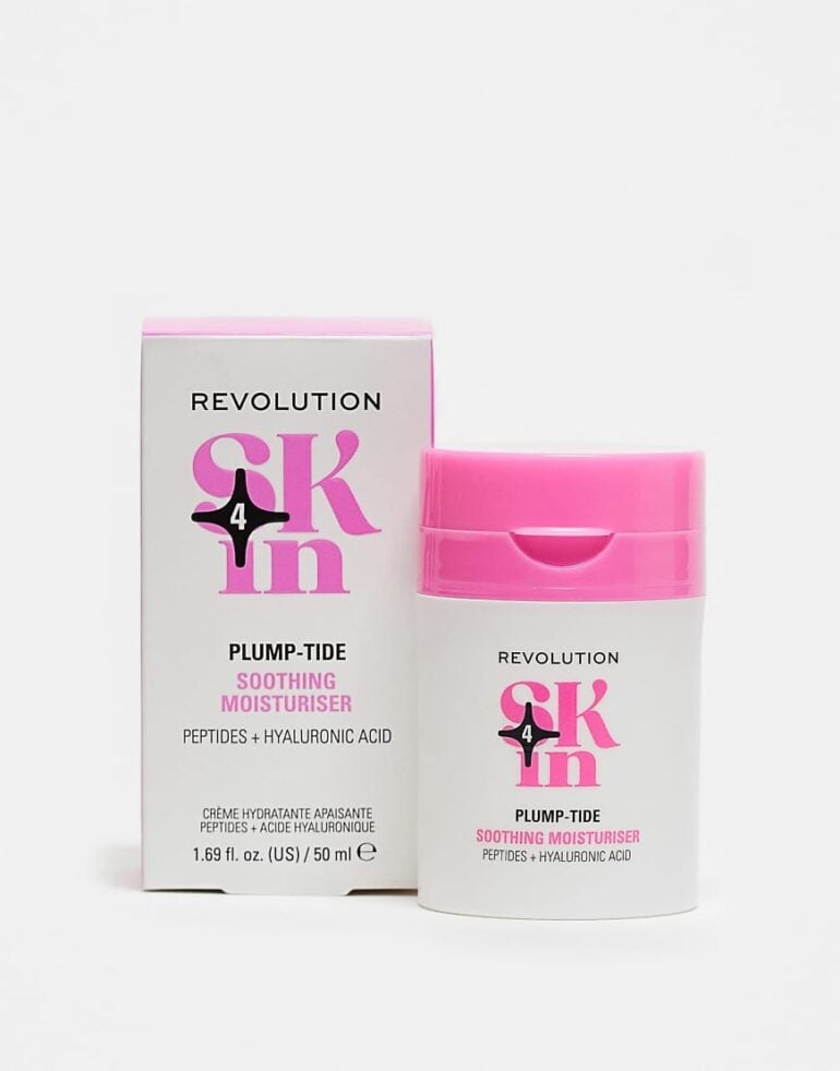 Revolution Skin Plump-Tide Peptide & Hyaluronic Acid Soothing Moisturiser 50ml-No colour