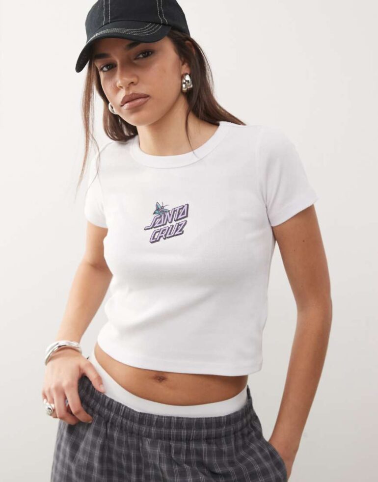 Santa Cruz flutter flash baby t-shirt in white