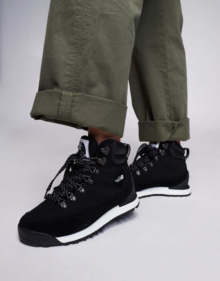 The North Face Back-To-Berkeley IV waterproof hiking boots in black and white