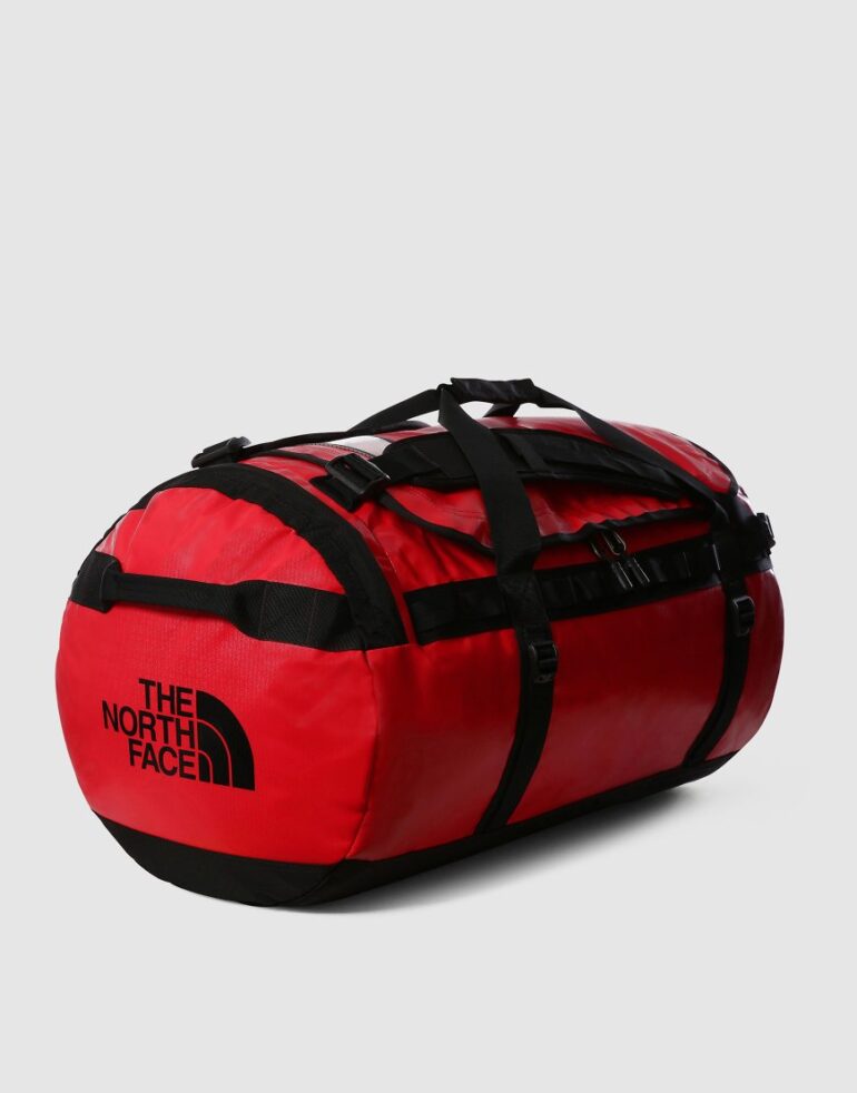 The North Face Base camp duffel bag - large in red and black