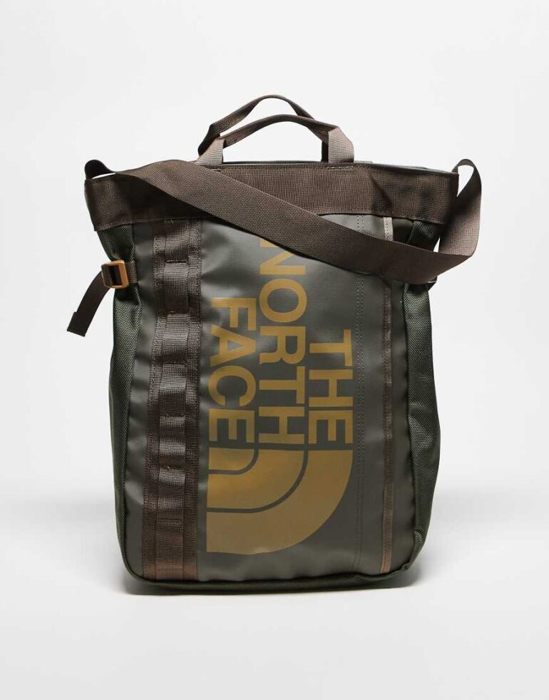 The North Face Base camp tote bag in new taupe green-smokey