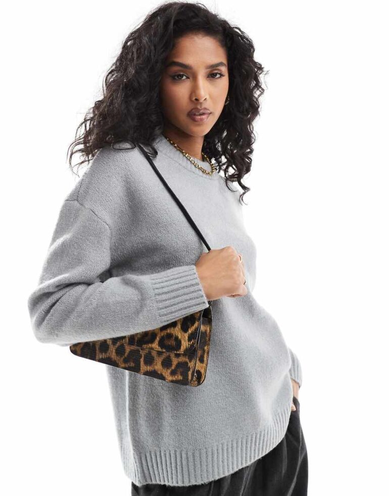 Threadbare knitted jumper in grey
