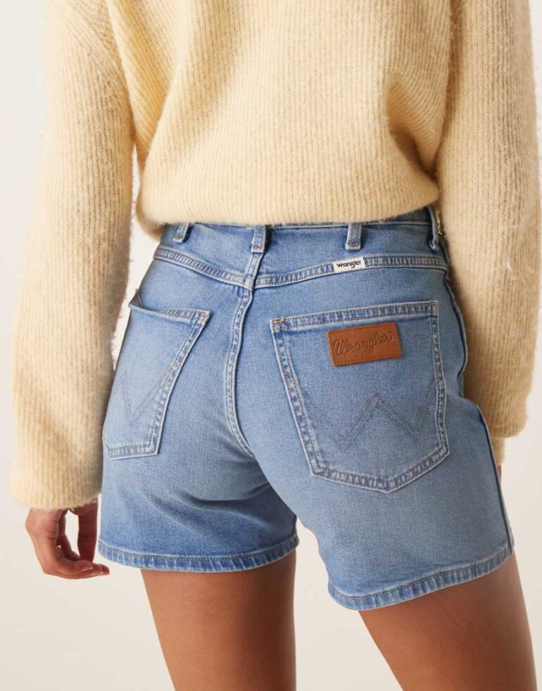 Wrangler cowboy 5inch denim shorts in indigo blue