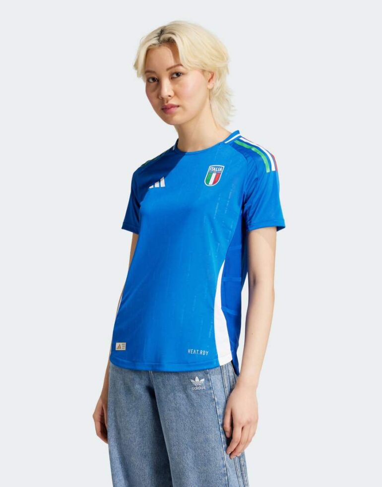 adidas performance Italy women's team 2024 home authentic jersey in blue