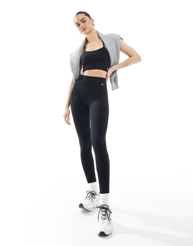 4th & Reckless seamless leggings co-ord in black