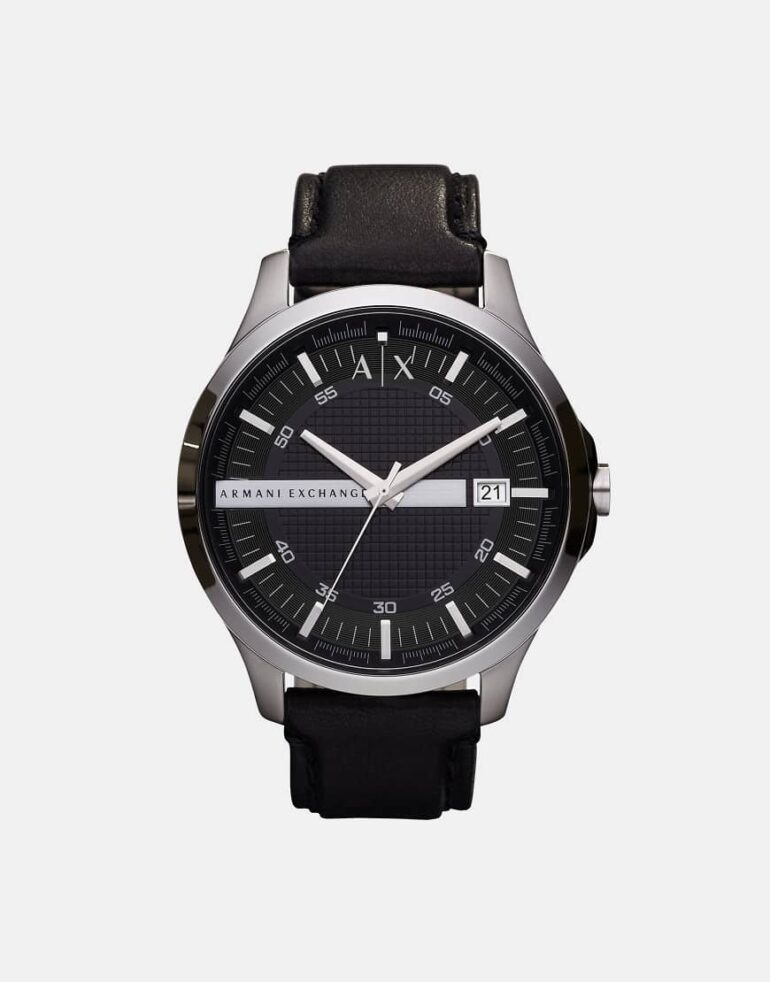 Armani Exchange AX2101 leather watch in black