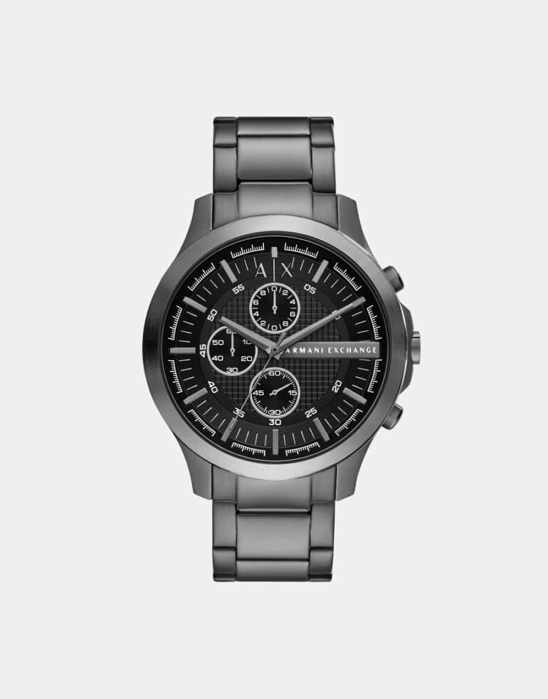 Armani Exchange Men's chronograph, gunmetal stainless steel watch, ax2454 in gunmetal-Grey