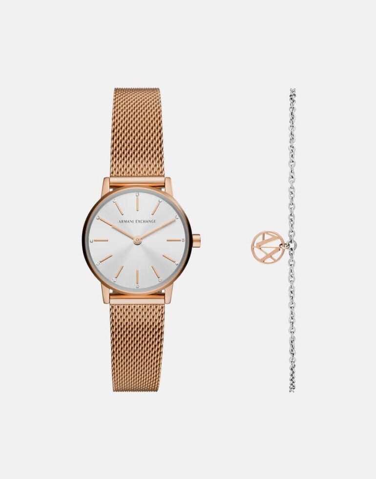Armani Exchange Women's two-hand, rose gold-tone stainless steel watch, ax7121 in rose gold
