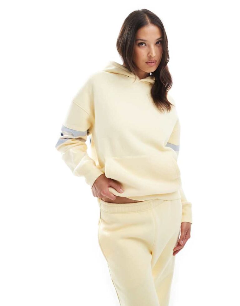 Cotton On plush premium graphic hoodie in sugar cookie co-ord-Yellow