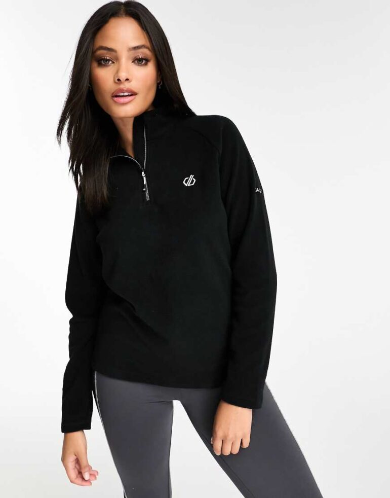 Dare2B 1/4 length zip Fleece in Black
