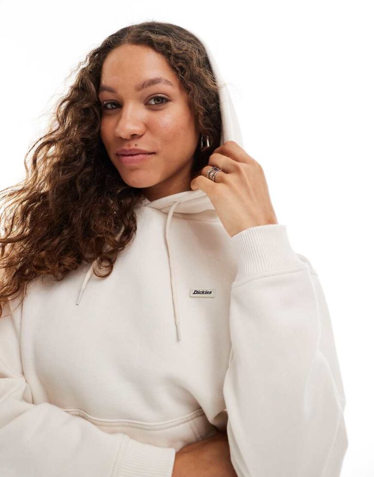 Dickies hoodie with tonal logo in off white