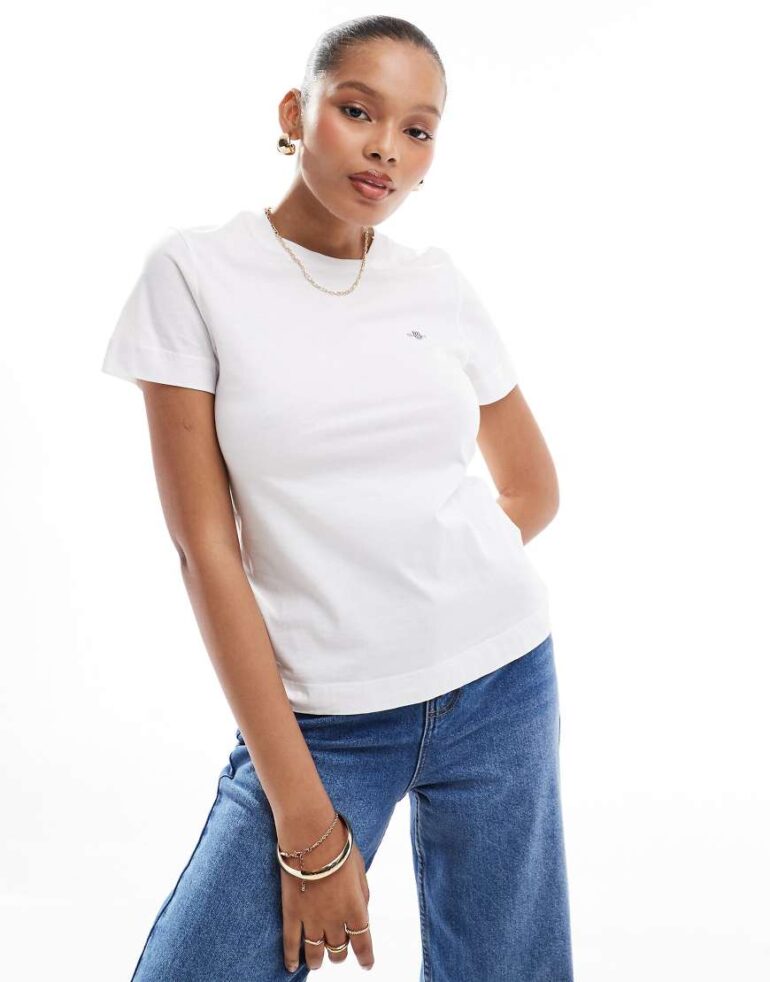 GANT shield logo t-shirt in white