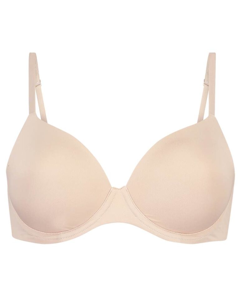 Hunkemoller Super soft padded underwired bra in beige-Neutral