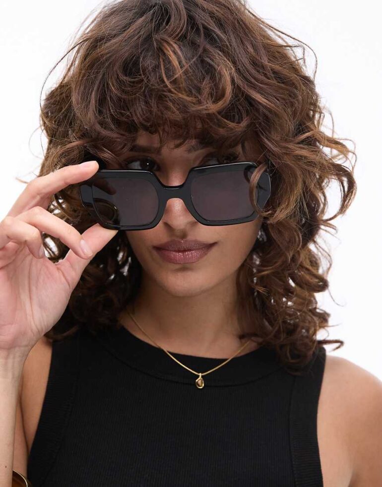 Jimmy Fairly The Dita oversized square sunglasses in black