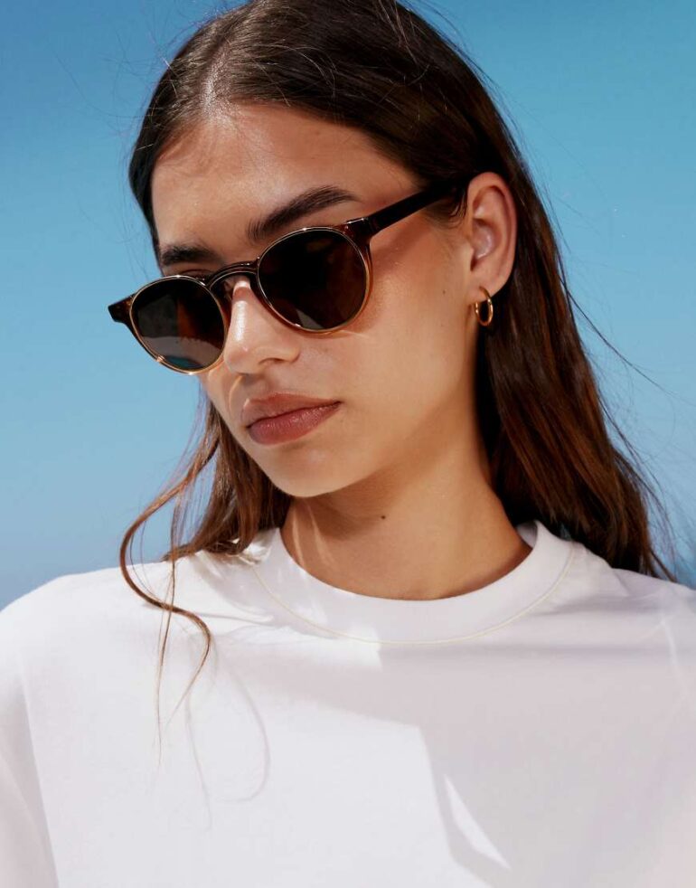 Jimmy Fairly The E-001 round sunglasses in brown