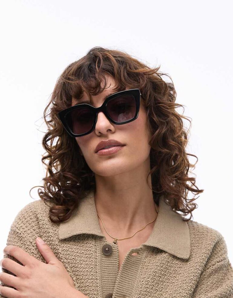 Jimmy Fairly The Wind cat eye sunglasses in black