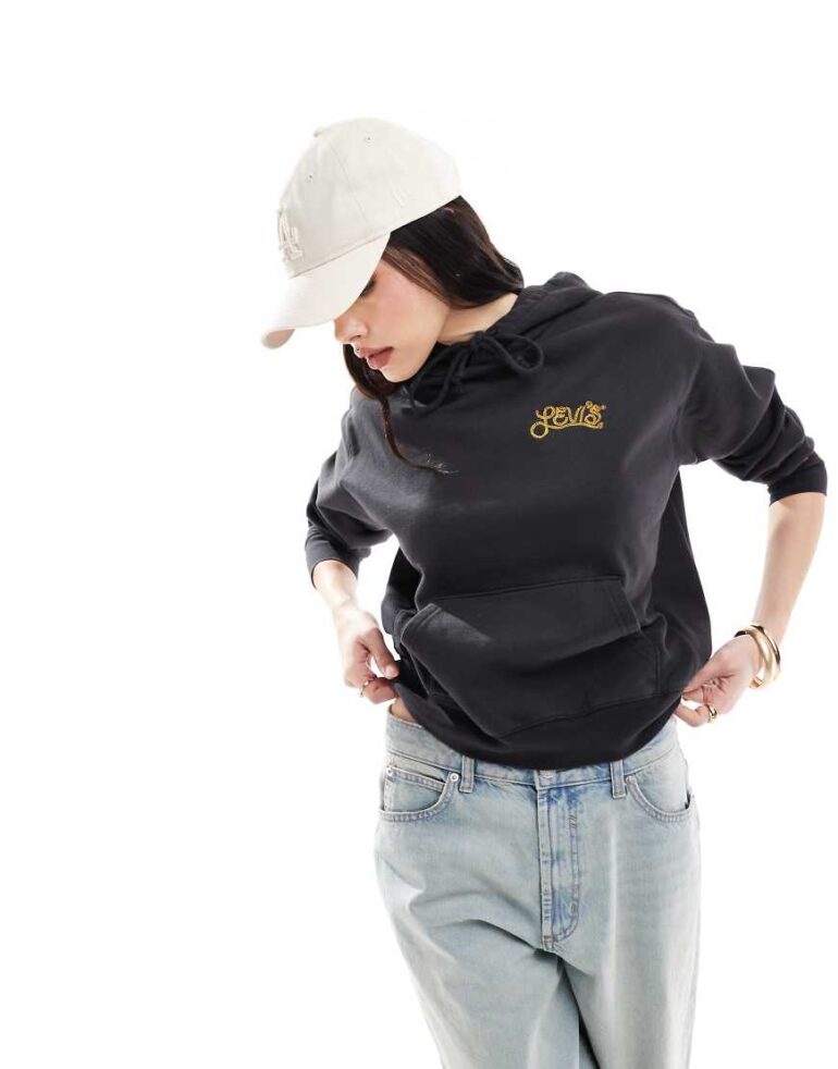 Levi's Heritage rope logo hoodie in black