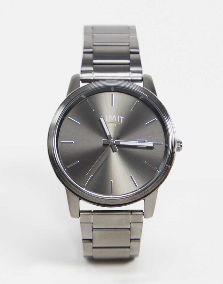 Limit bracelet watch in gunmetal grey with grey dial