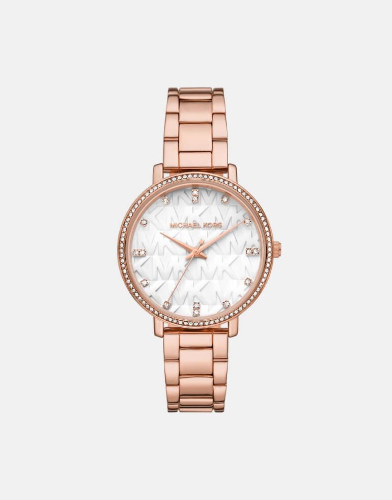 Michael Kors Pyper three-hand rose gold-tone alloy watch - ROSEGOLD