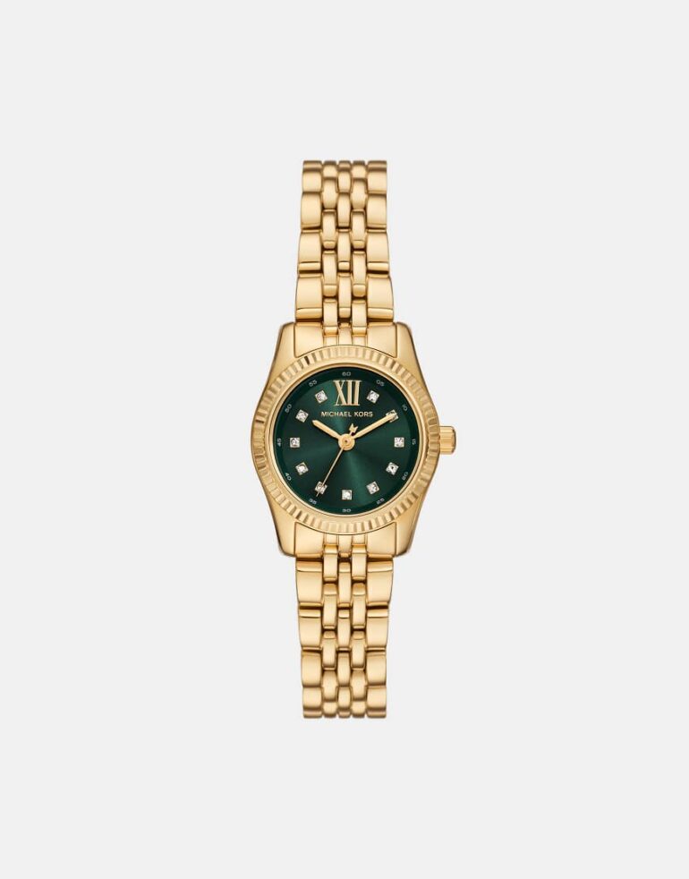Michael Kors Women's lexington three-hand, gold-tone stainless steel watch - GOLD